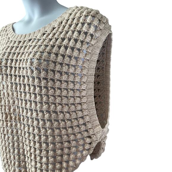 Society for Rational Dress Oversized Crochet Sweater Vest Size Small - Picture 3 of 5